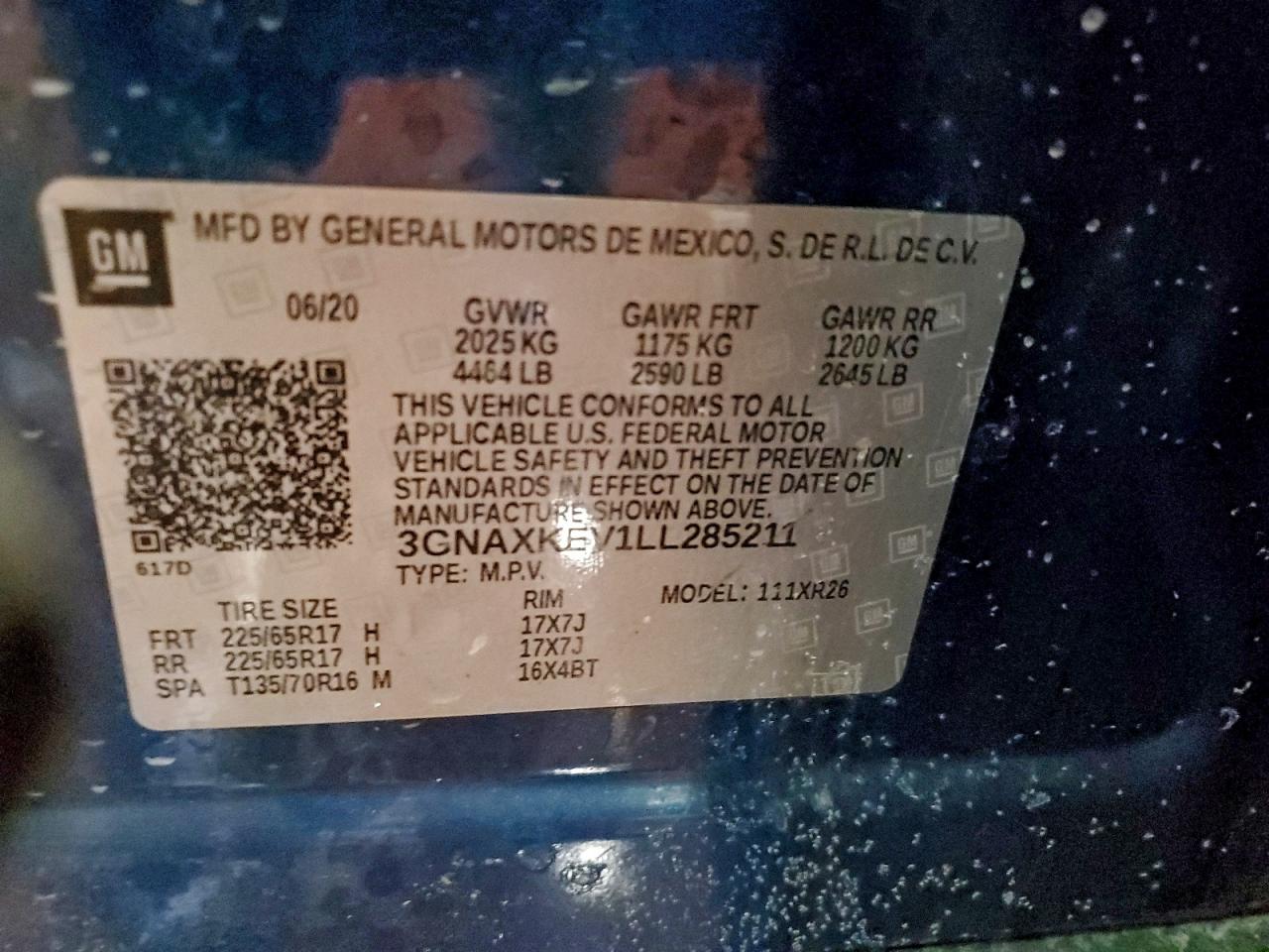 2020 CHEVROLET EQUINOX LT photo 13