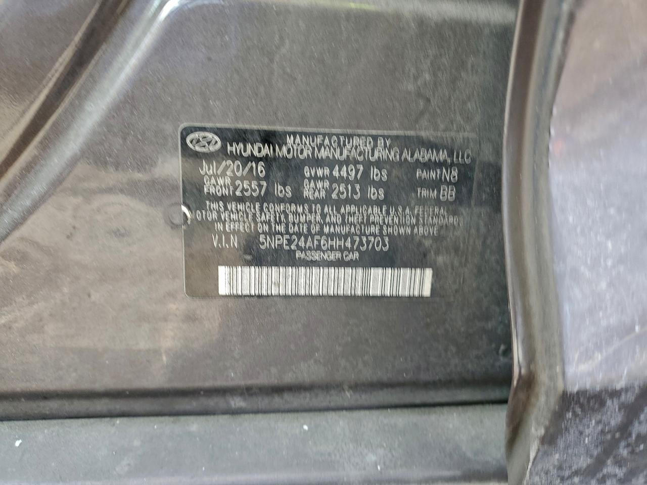 2017 HYUNDAI SONATA SE photo 12