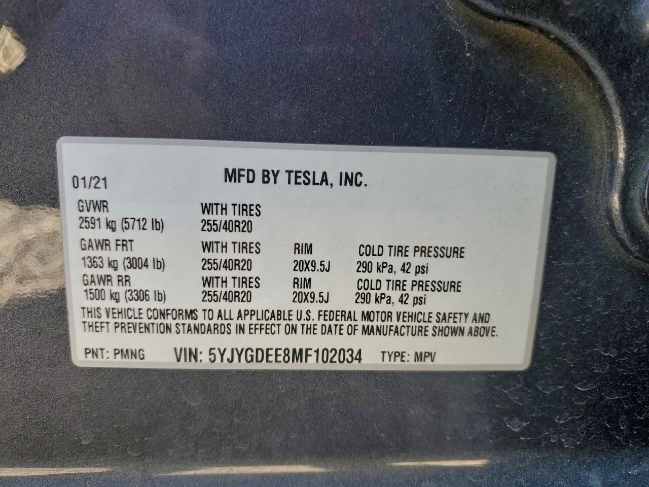 2021 TESLA MODEL Y photo 13