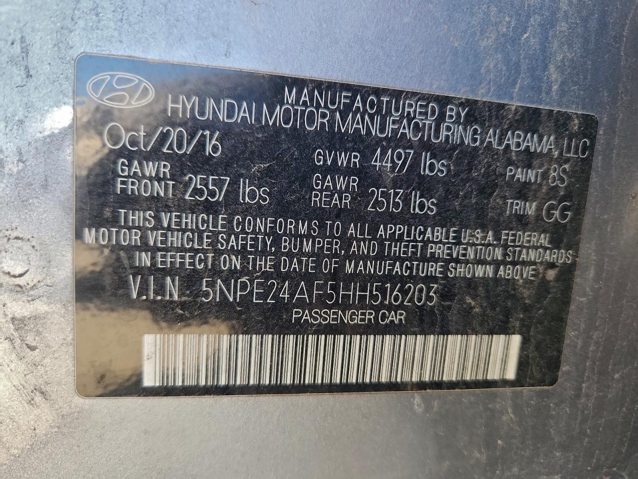 2017 HYUNDAI SONATA SE photo 12