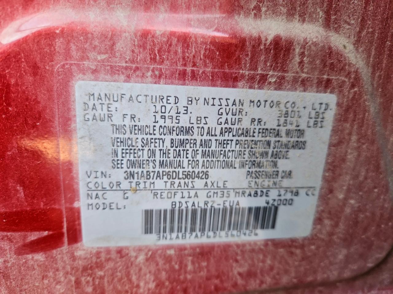 2013 NISSAN SENTRA S photo 23