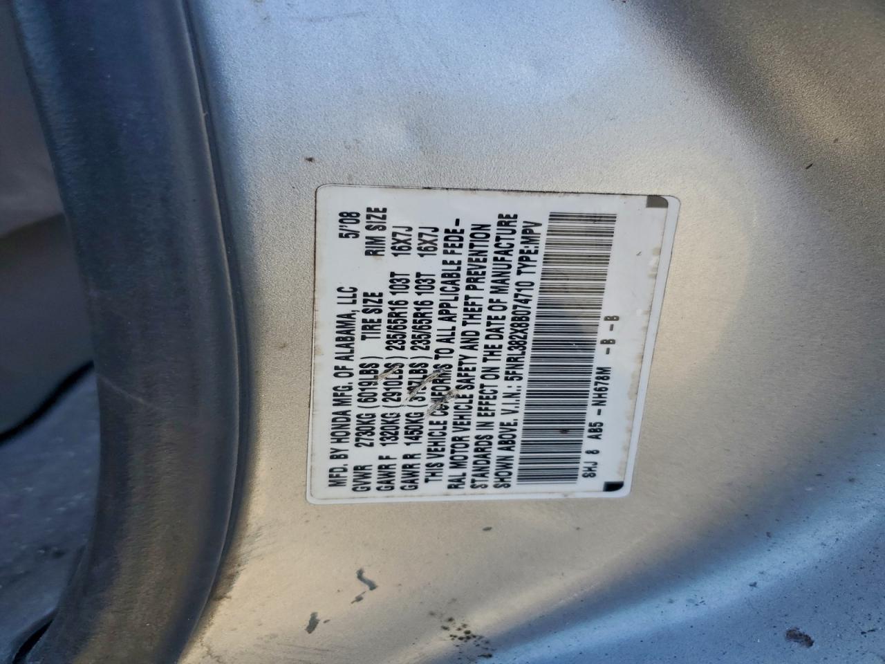 2008 HONDA ODYSSEY LX photo 14