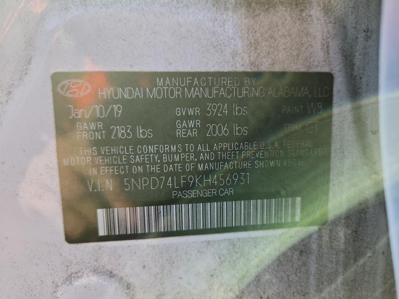 2019 HYUNDAI ELANTRA SE photo 12