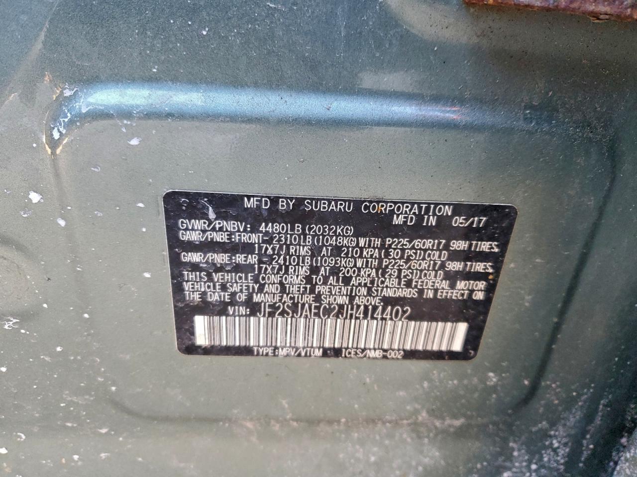 2018 SUBARU FORESTER 2.5I PREMIUM photo 14