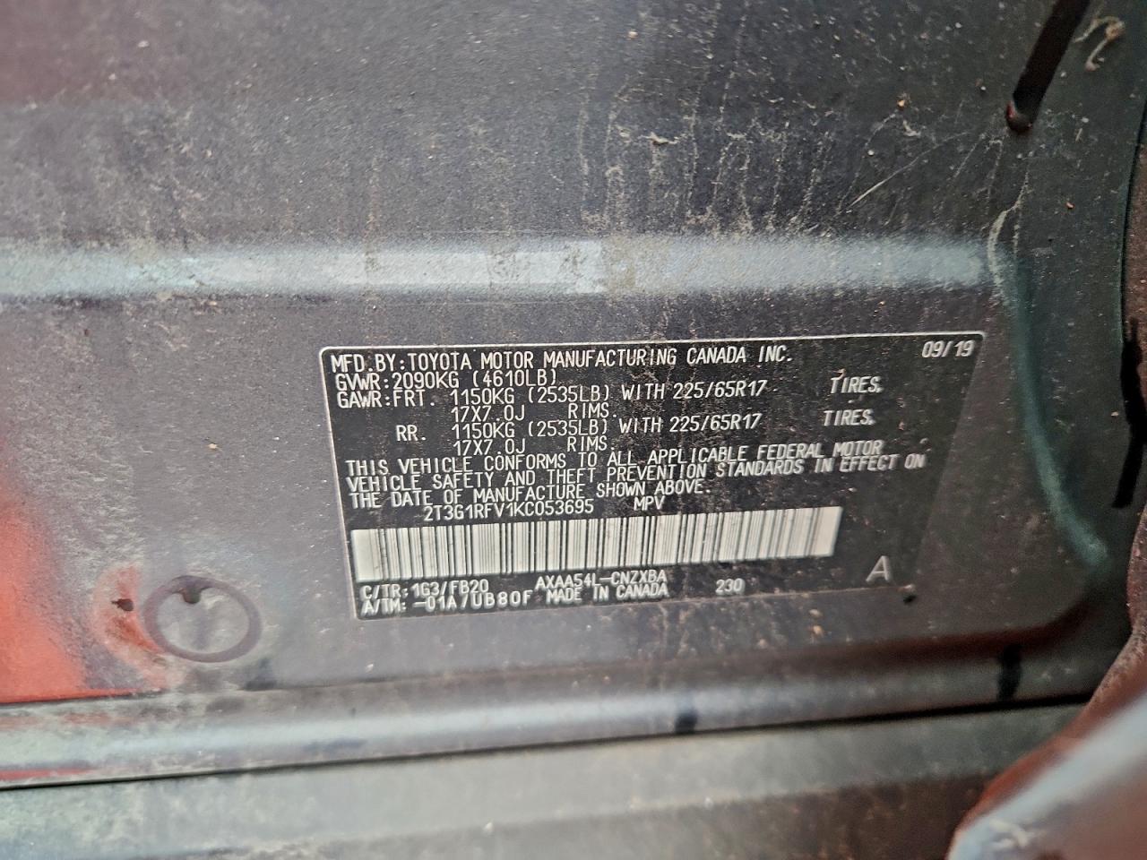 2019 TOYOTA RAV4 LE photo 13