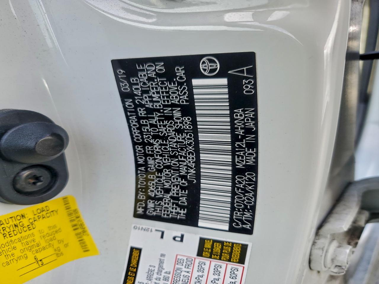 2019 TOYOTA COROLLA SE photo 12