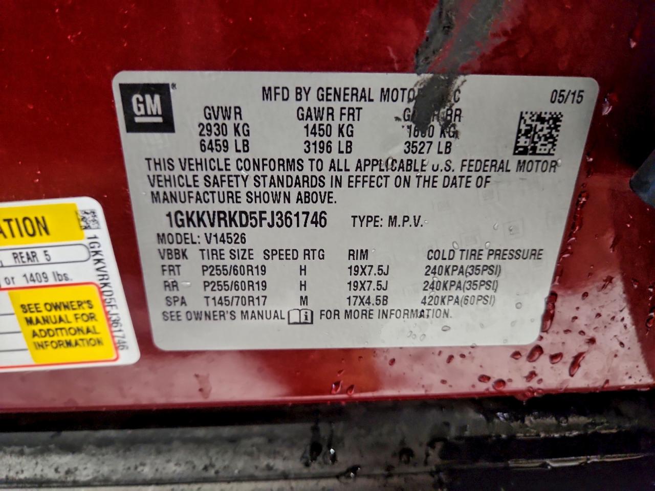 2015 GMC ACADIA SLT-1 photo 14