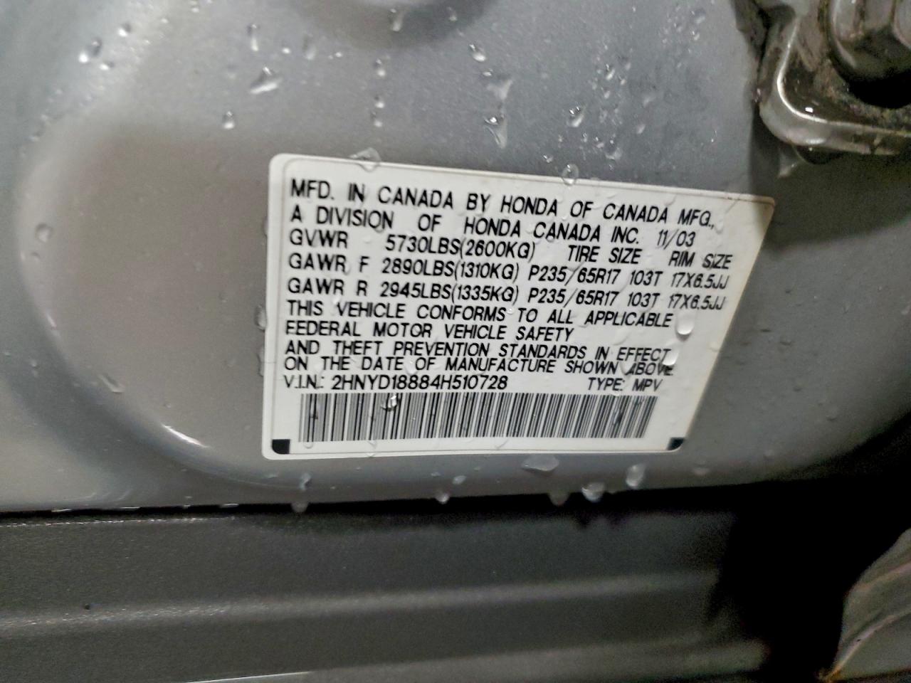 2004 ACURA MDX TOURING photo 12