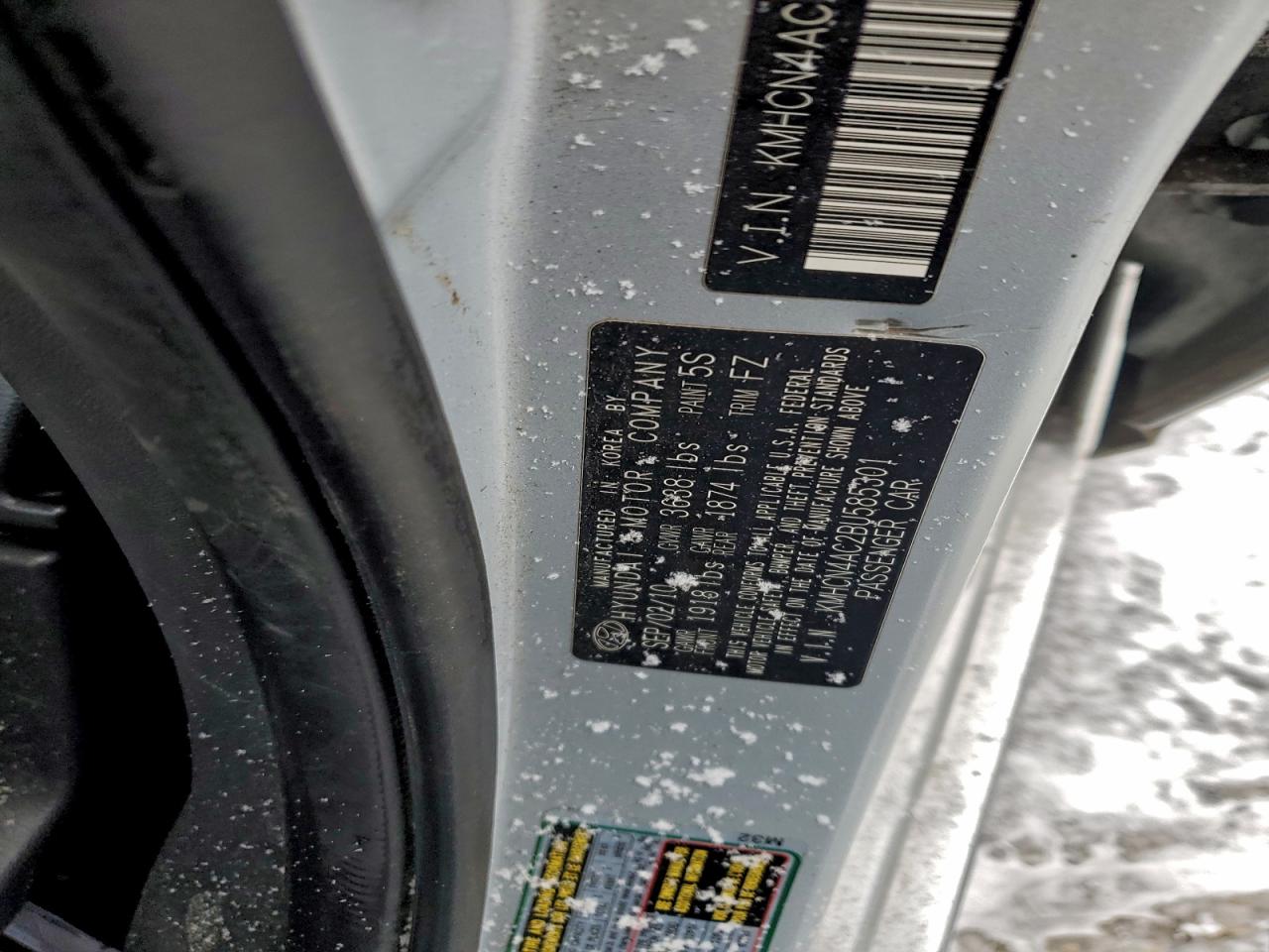 2011 HYUNDAI ACCENT GLS photo 12