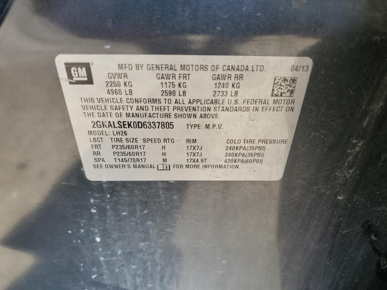 2013 GMC TERRAIN SLE photo 14