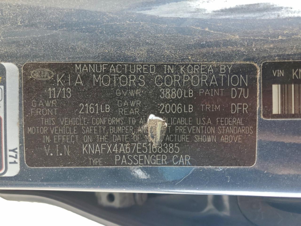 2014 KIA FORTE LX photo 13