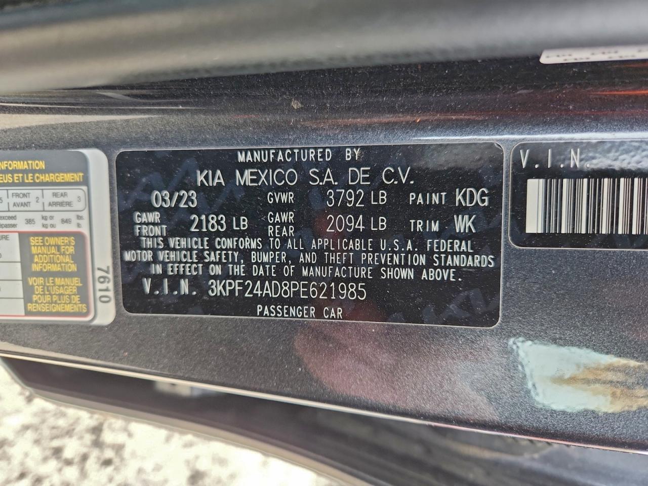 2023 KIA FORTE LX photo 13