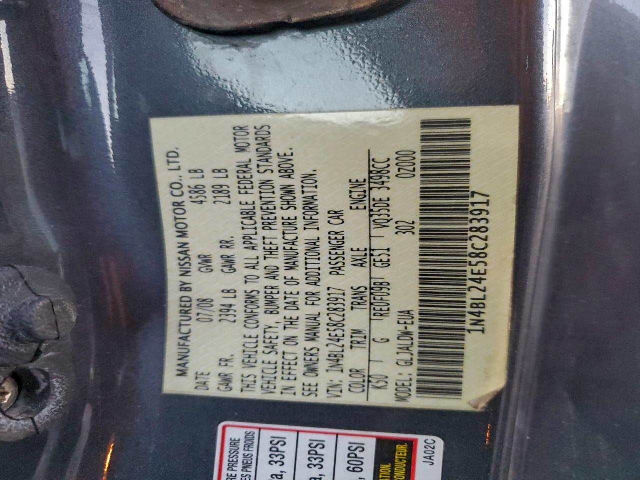 2008 NISSAN ALTIMA 3.5SE photo 25