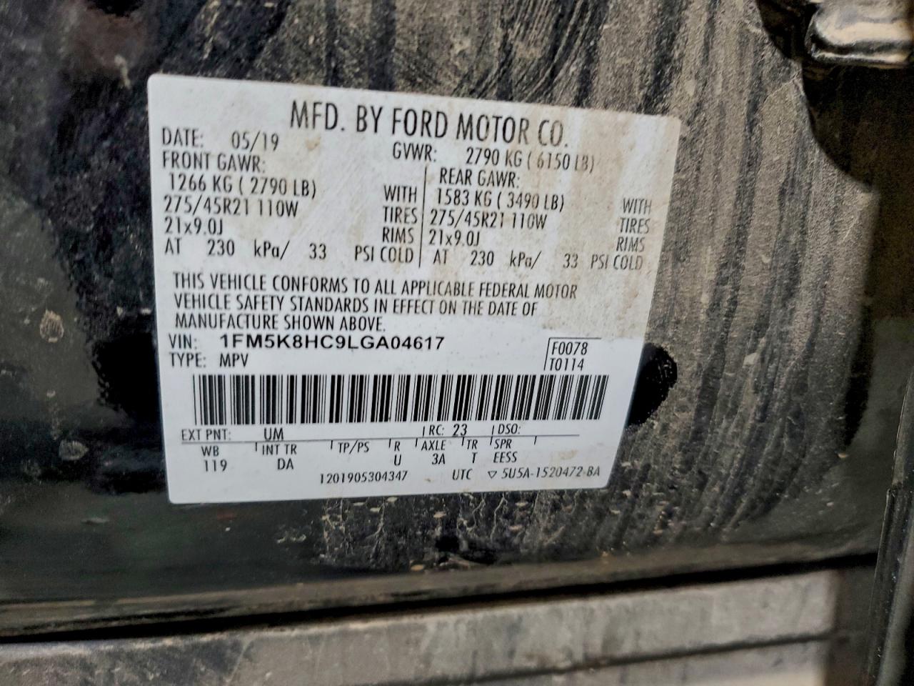 2020 FORD EXPLORER PLATINUM photo 13
