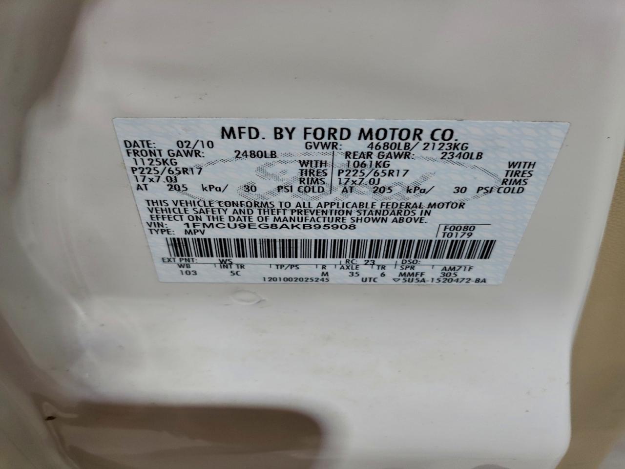 2010 FORD ESCAPE LIMITED photo 13