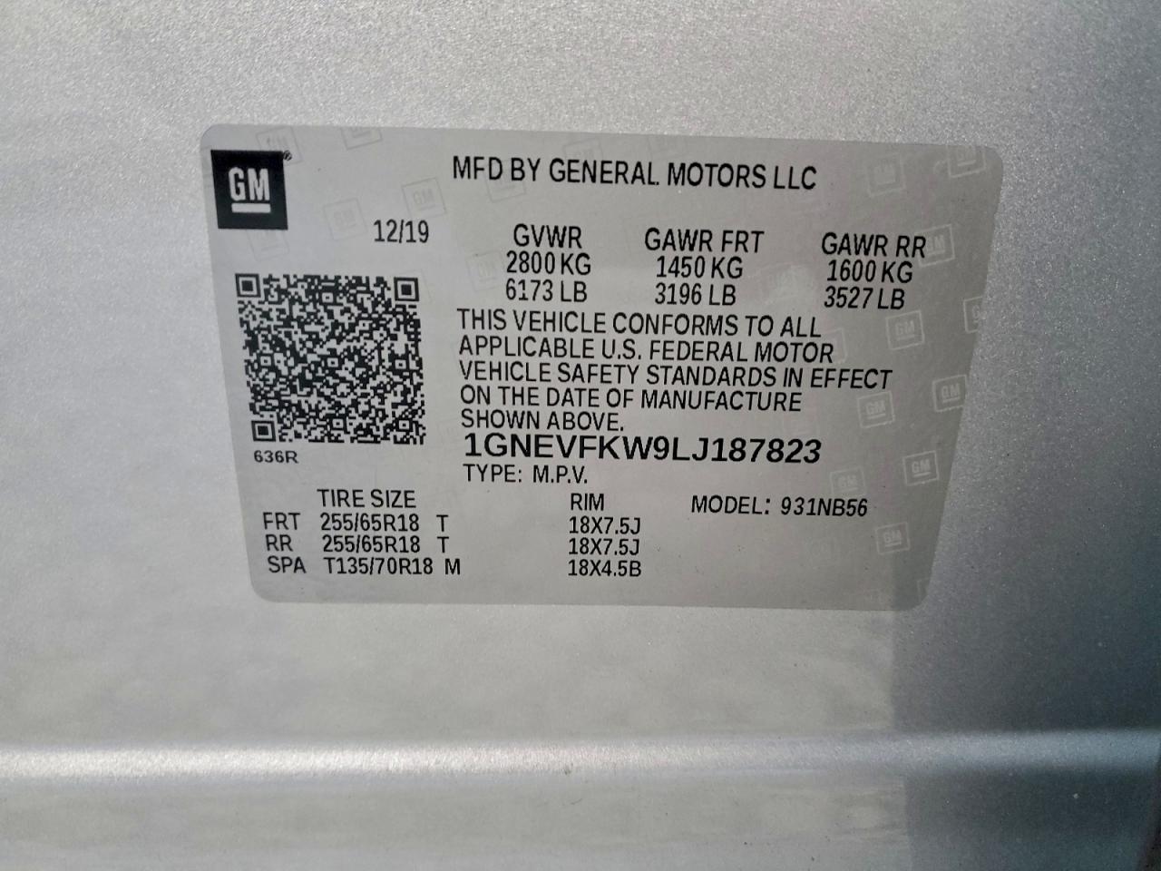 2020 CHEVROLET TRAVERSE LS photo 13