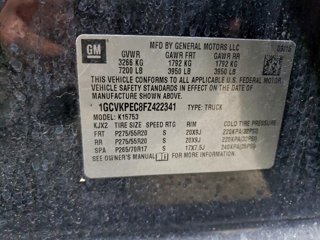 2015 CHEVROLET SILVERADO K1500 photo 12
