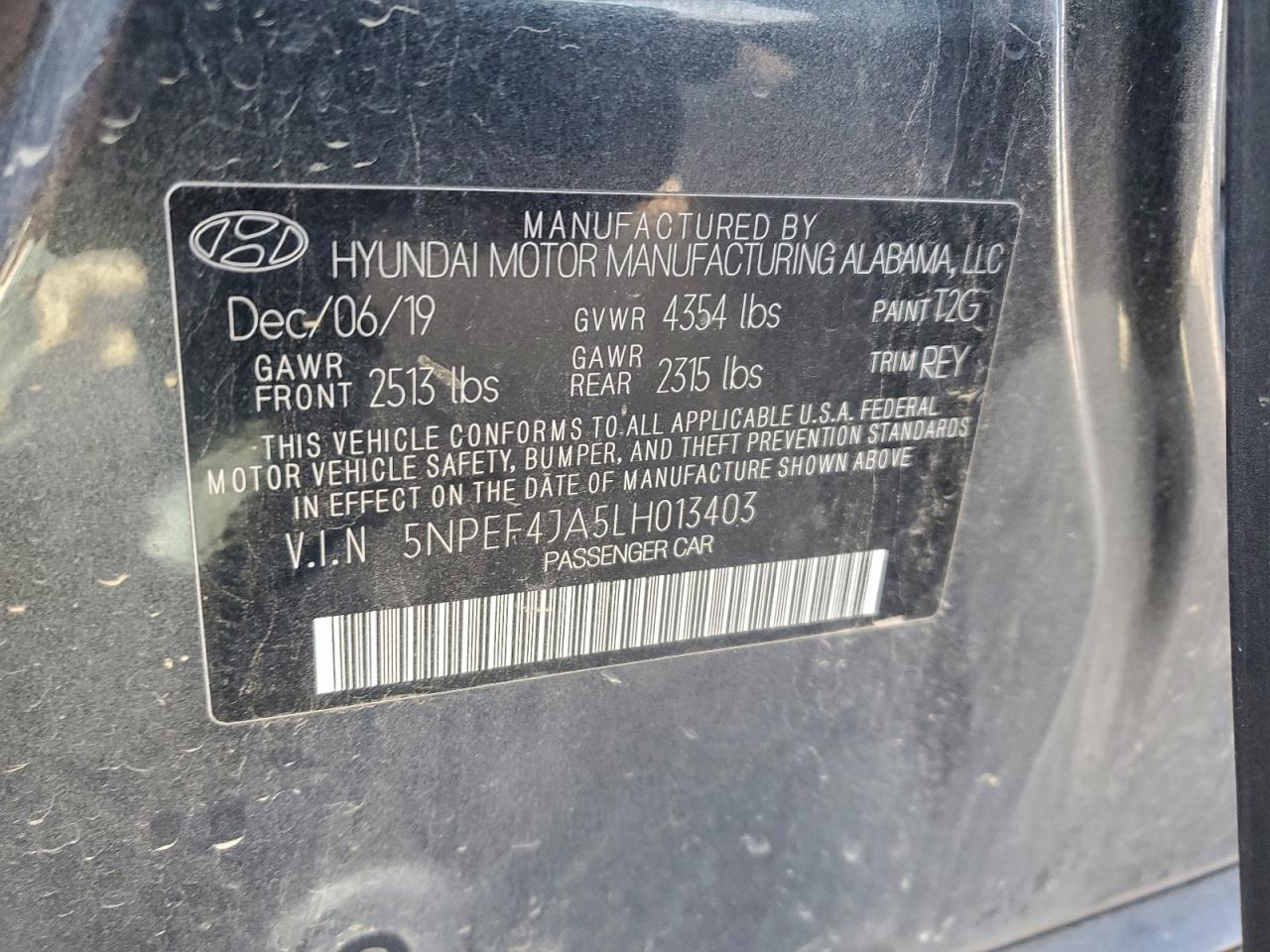 2020 HYUNDAI SONATA SEL photo 13
