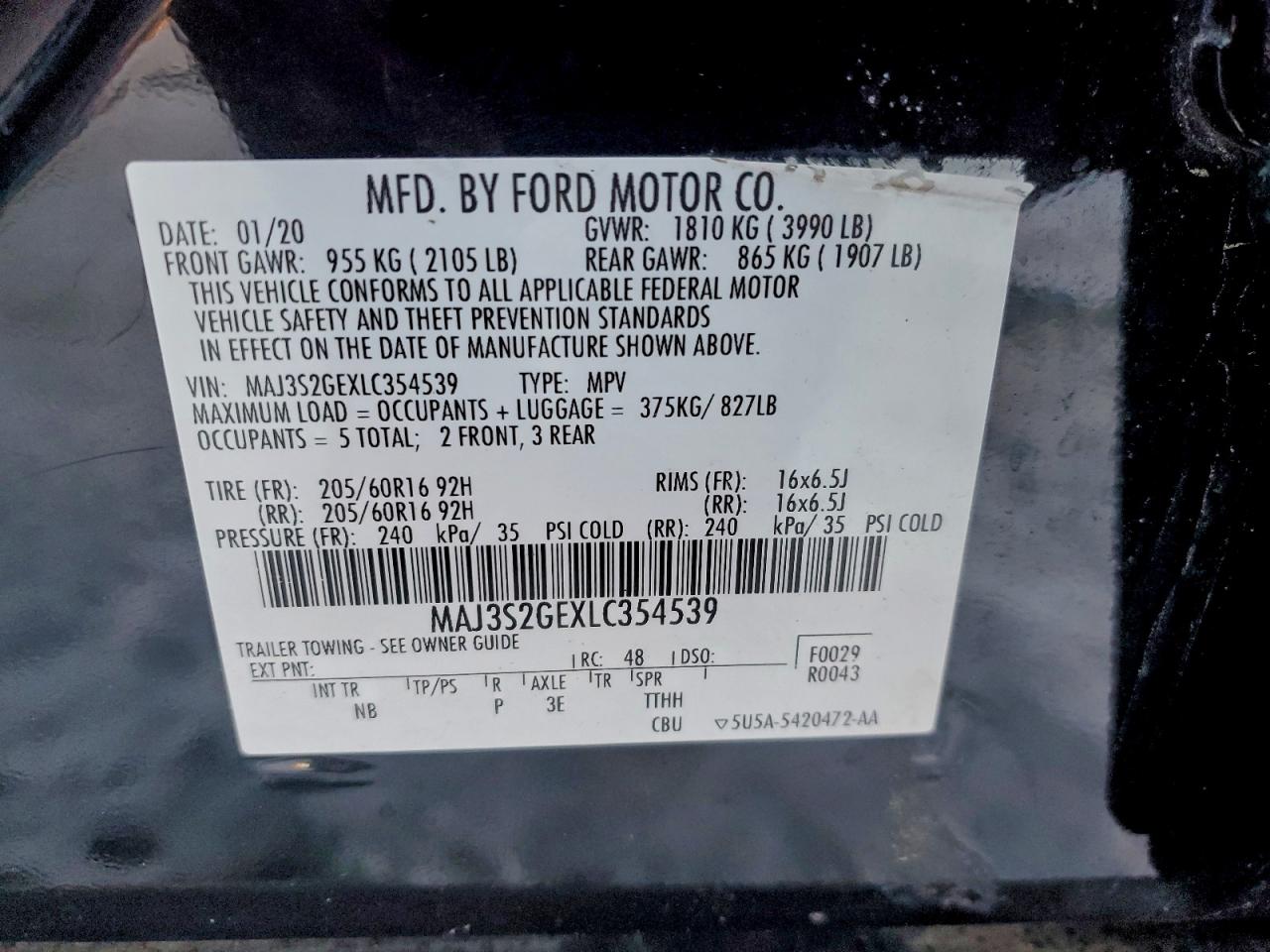 2020 FORD ECOSPORT SE photo 13