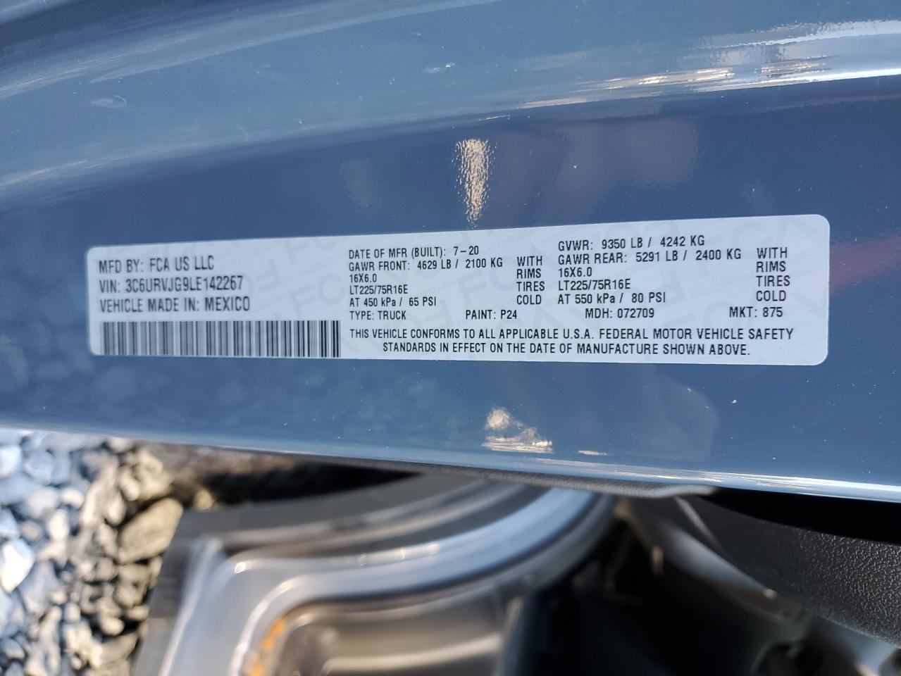 2020 RAM PROMASTER 3500 3500 HIGH photo 13