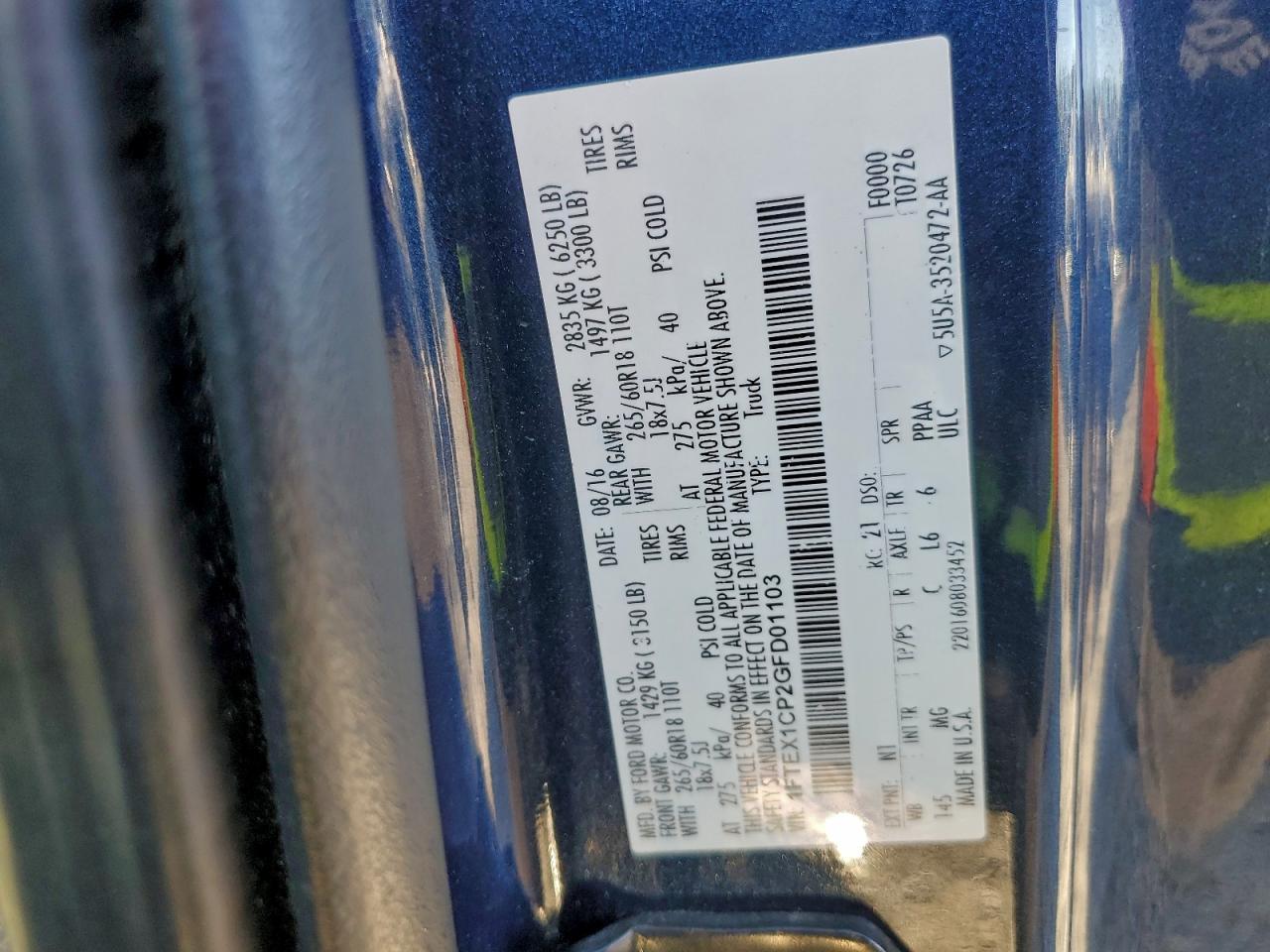 2016 FORD F150 SUPER CAB photo 23