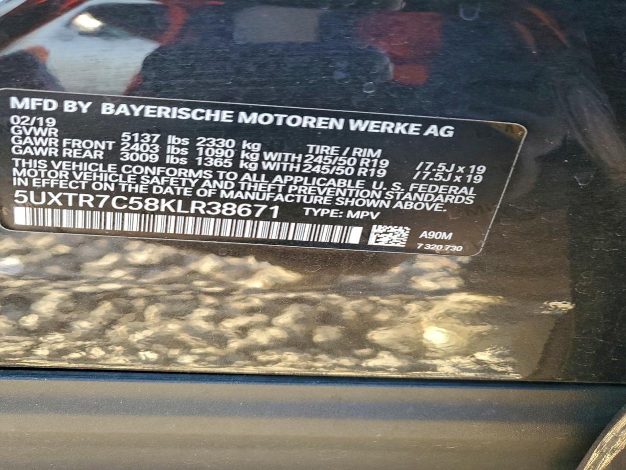 2019 BMW X3 SDRIVE30I photo 25