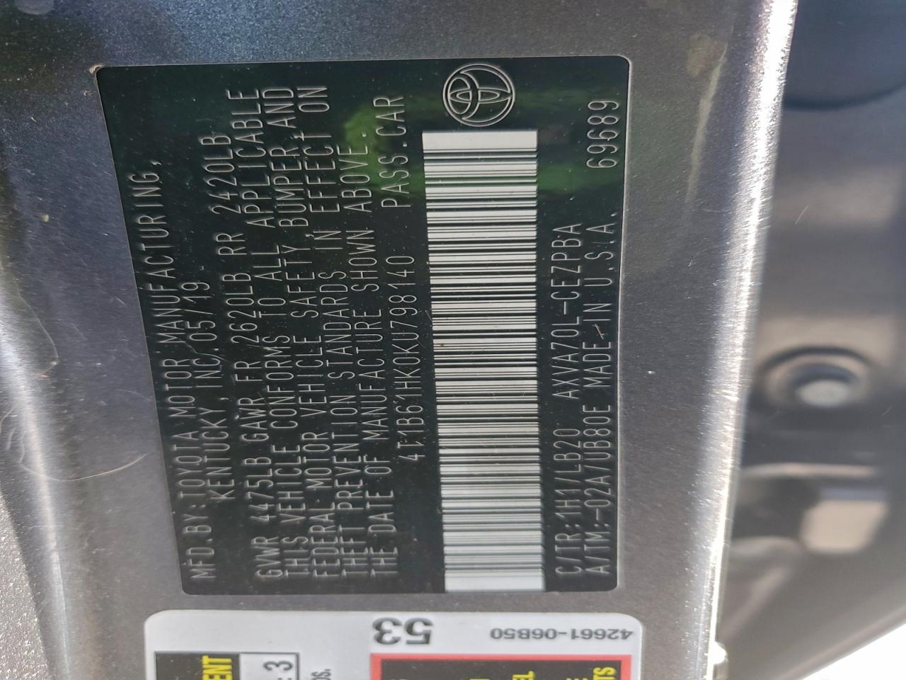 2019 TOYOTA CAMRY XSE photo 13