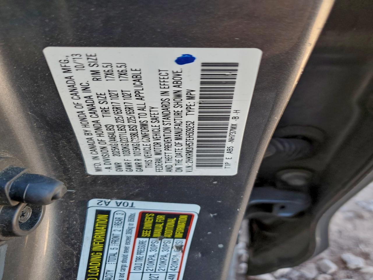 2014 HONDA CR-V EX photo 12