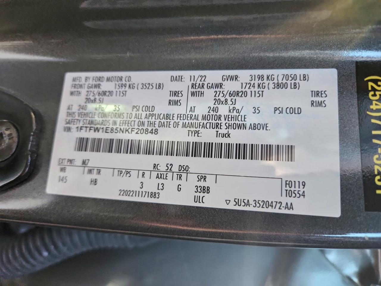 2022 FORD F150 SUPERCREW photo 13