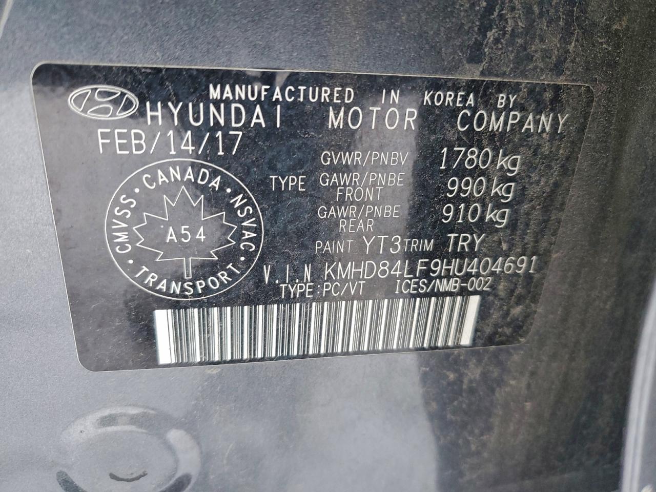 2017 HYUNDAI ELANTRA SE photo 12
