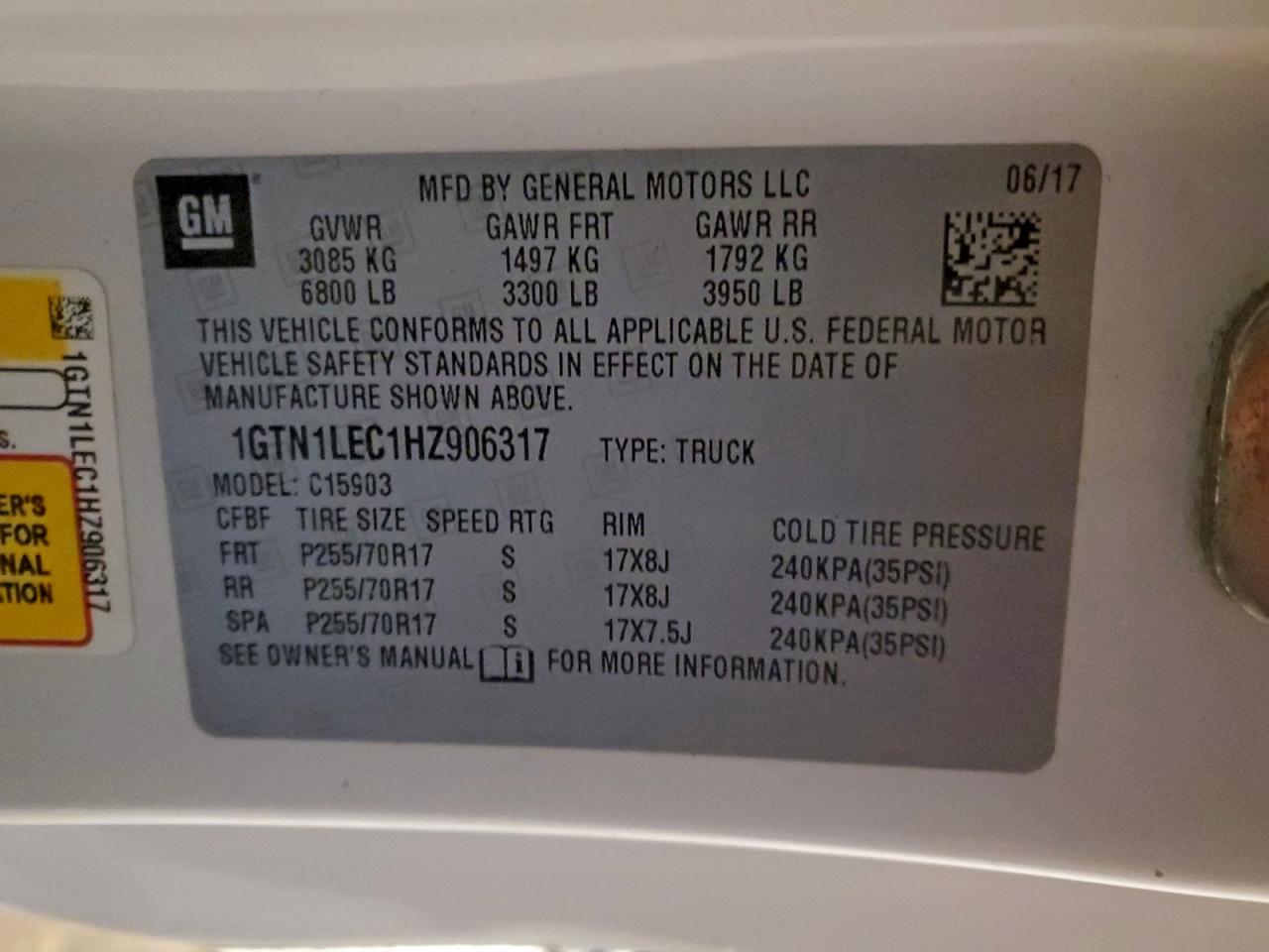 2017 GMC SIERRA C1500 photo 12