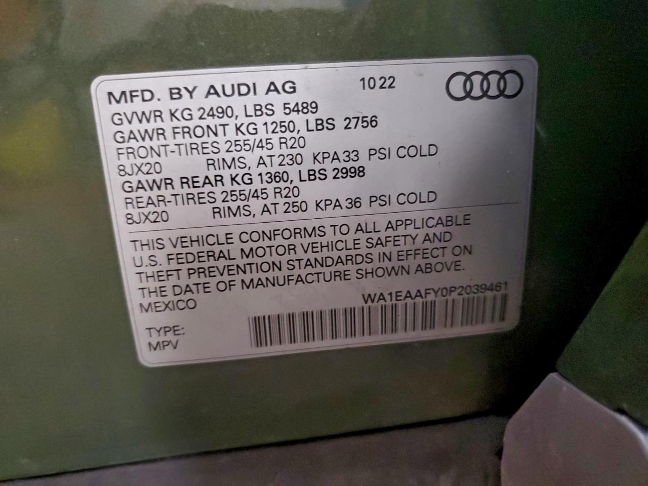 2023 AUDI Q5 PREMIUM PLUS 45 photo 14