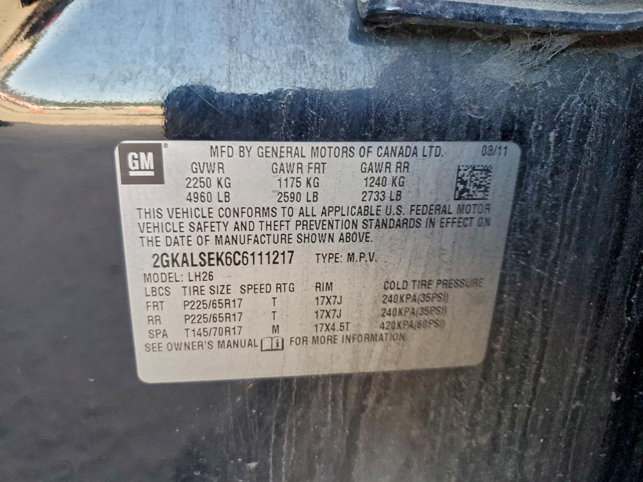 2012 GMC TERRAIN SLE photo 13