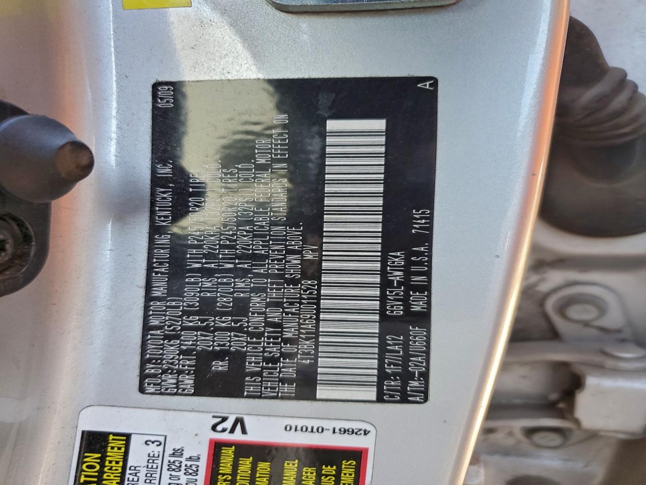 2009 TOYOTA VENZA photo 13