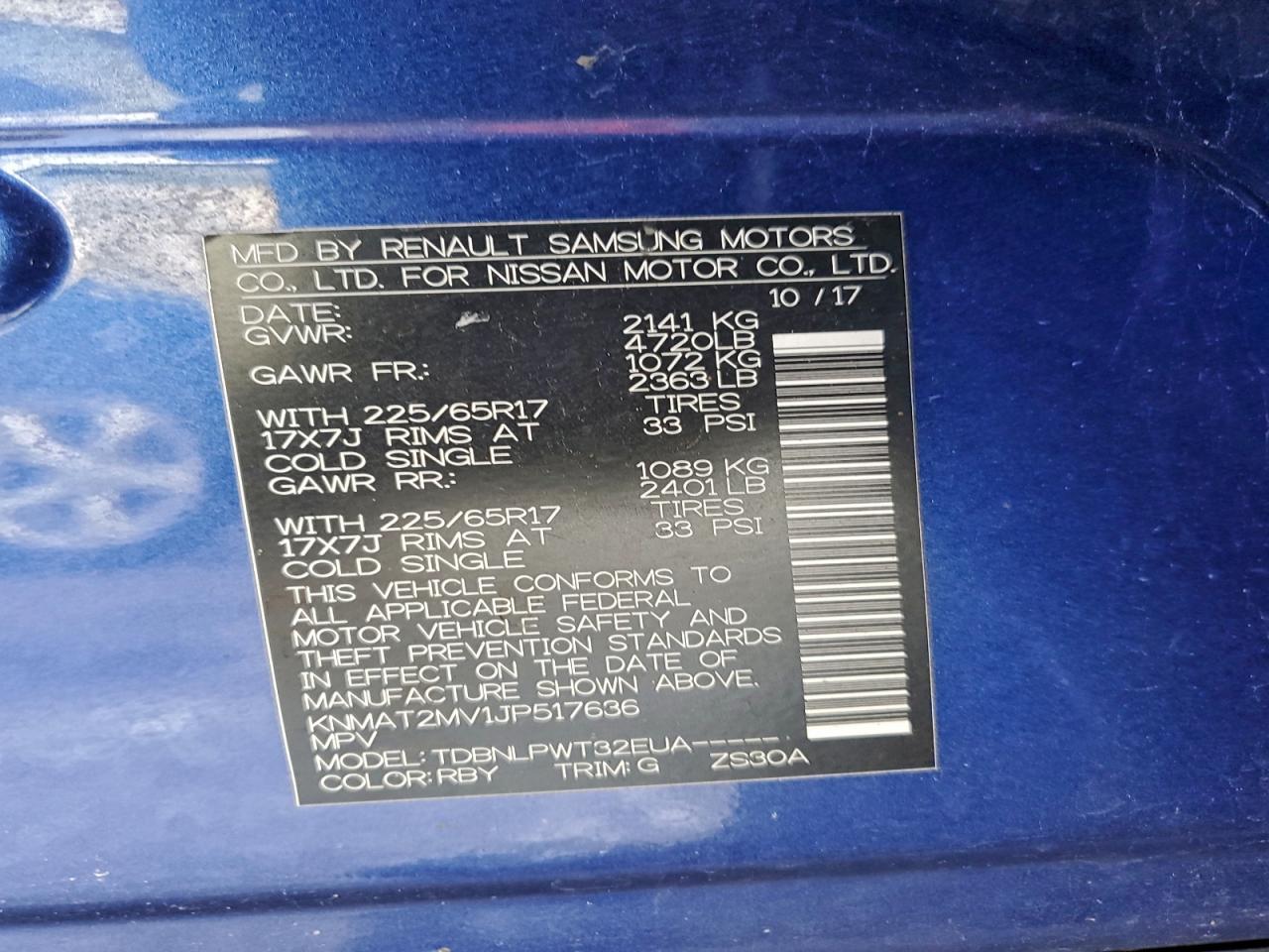 2018 NISSAN ROGUE S photo 12