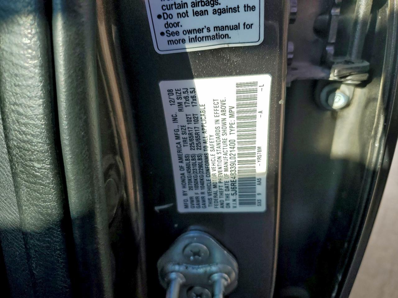 2009 HONDA CR-V LX photo 25