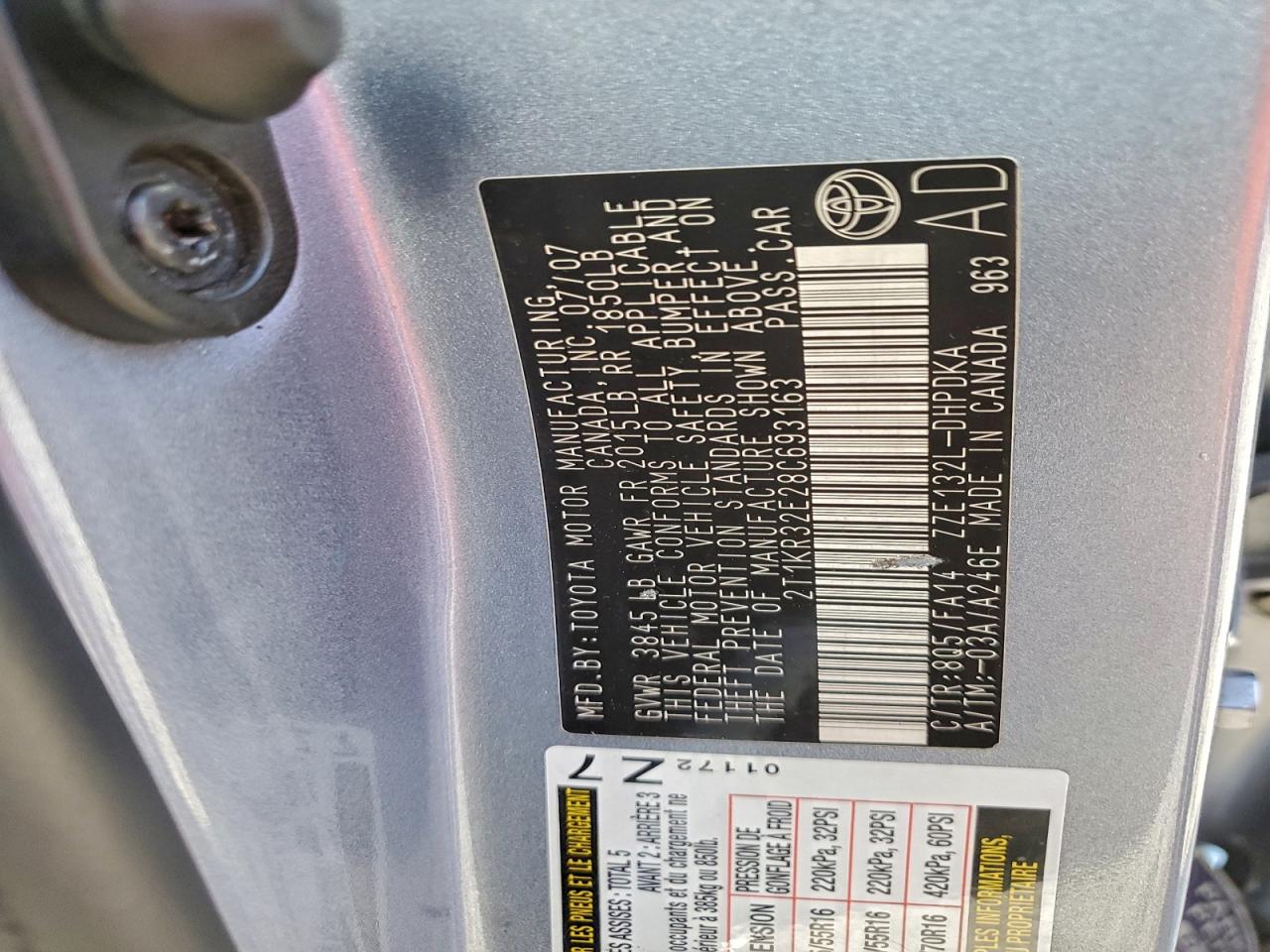 2008 TOYOTA COROLLA MATRIX XR photo 12