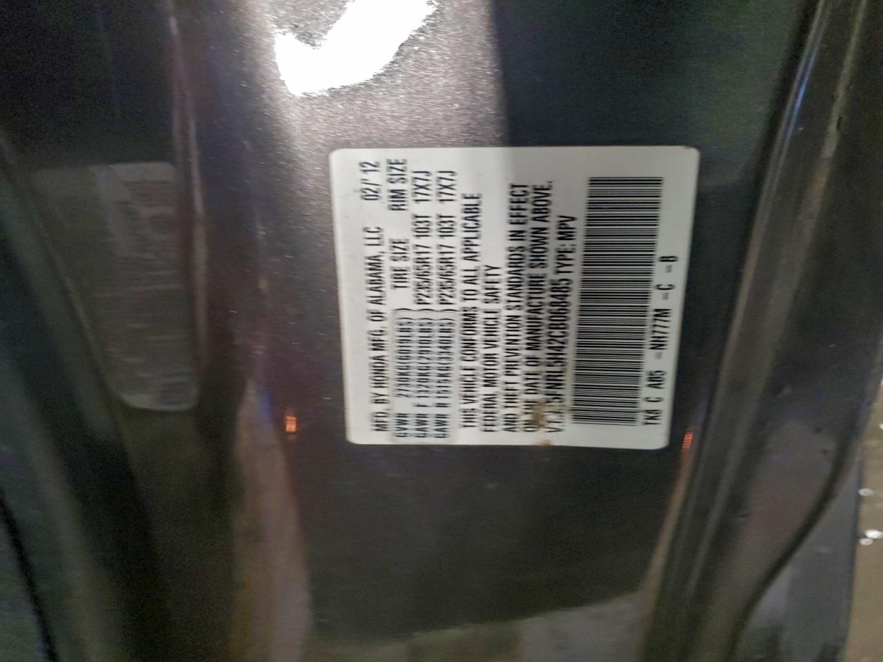 2012 HONDA ODYSSEY EX photo 13