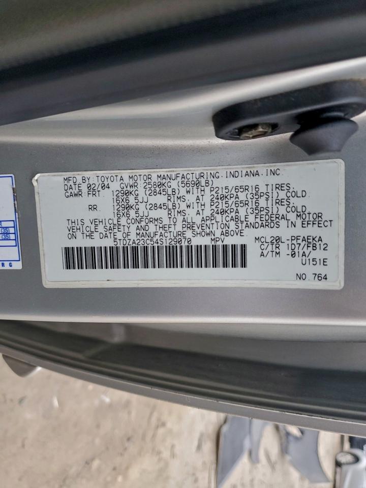 2004 TOYOTA SIENNA CE photo 13