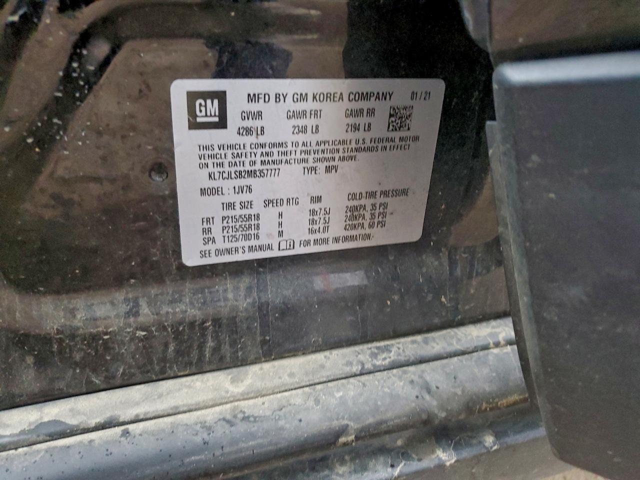 2021 CHEVROLET TRAX 1LT photo 14