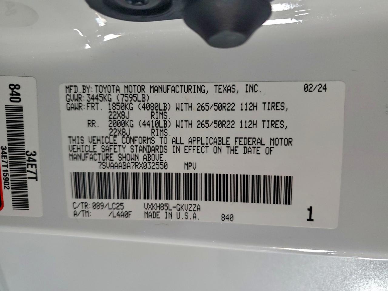 2024 TOYOTA SEQUOIA CAPSTONE photo 25
