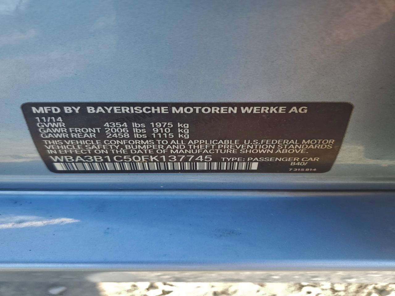2015 BMW 320 I photo 12