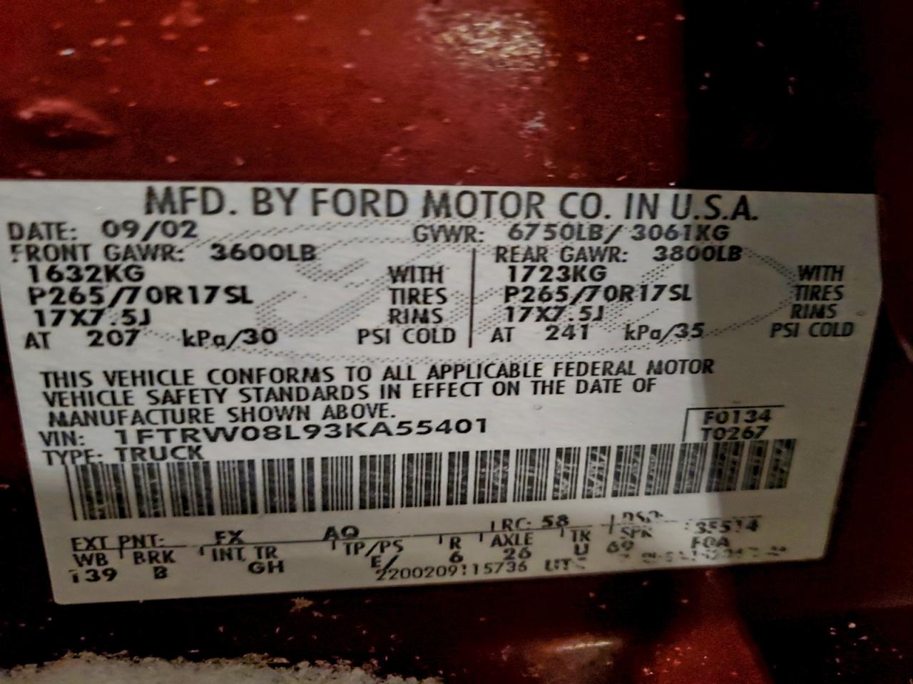 2003 FORD F150 SUPERCREW photo 12