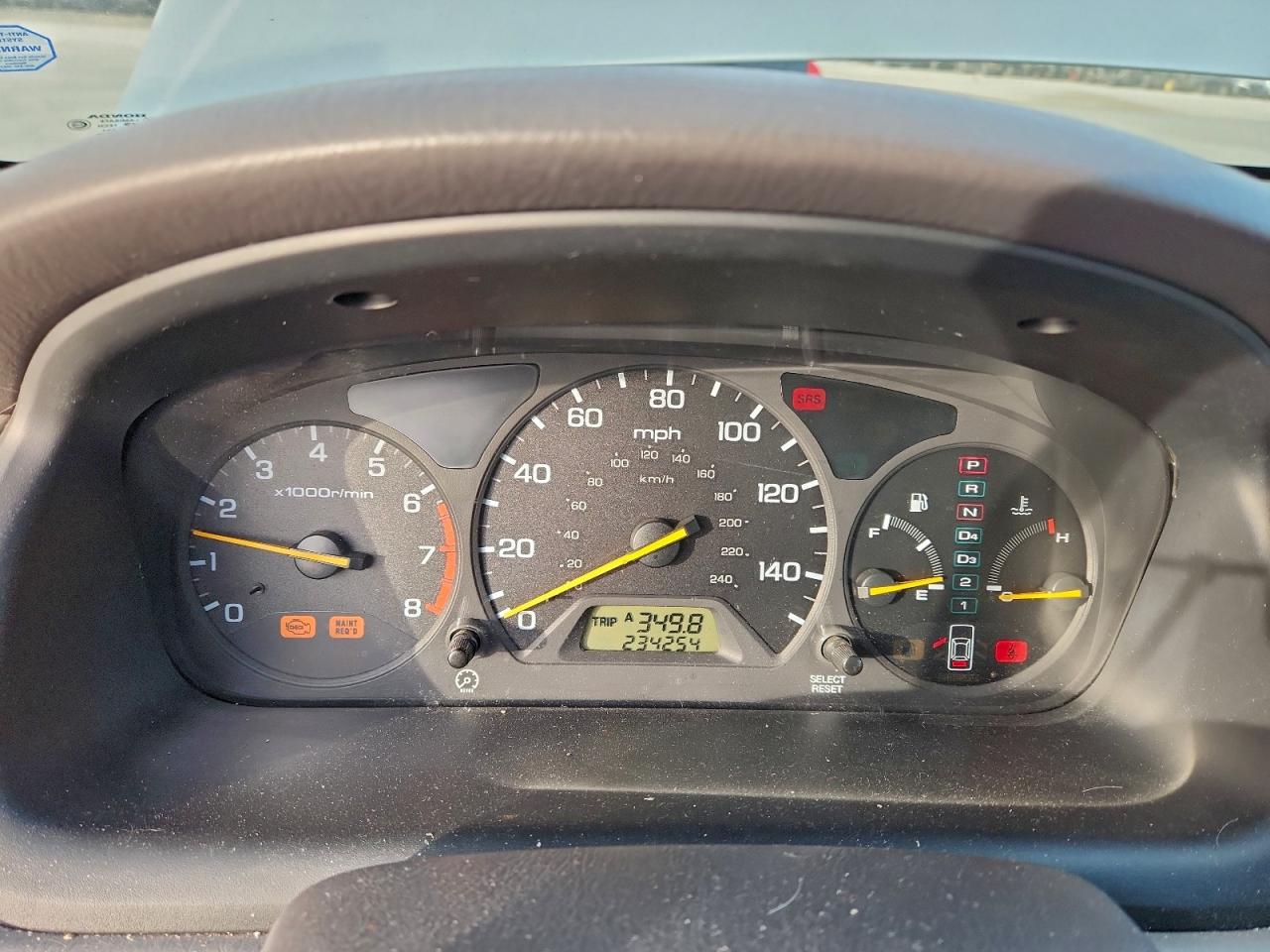 2002 HONDA ACCORD EX photo 9