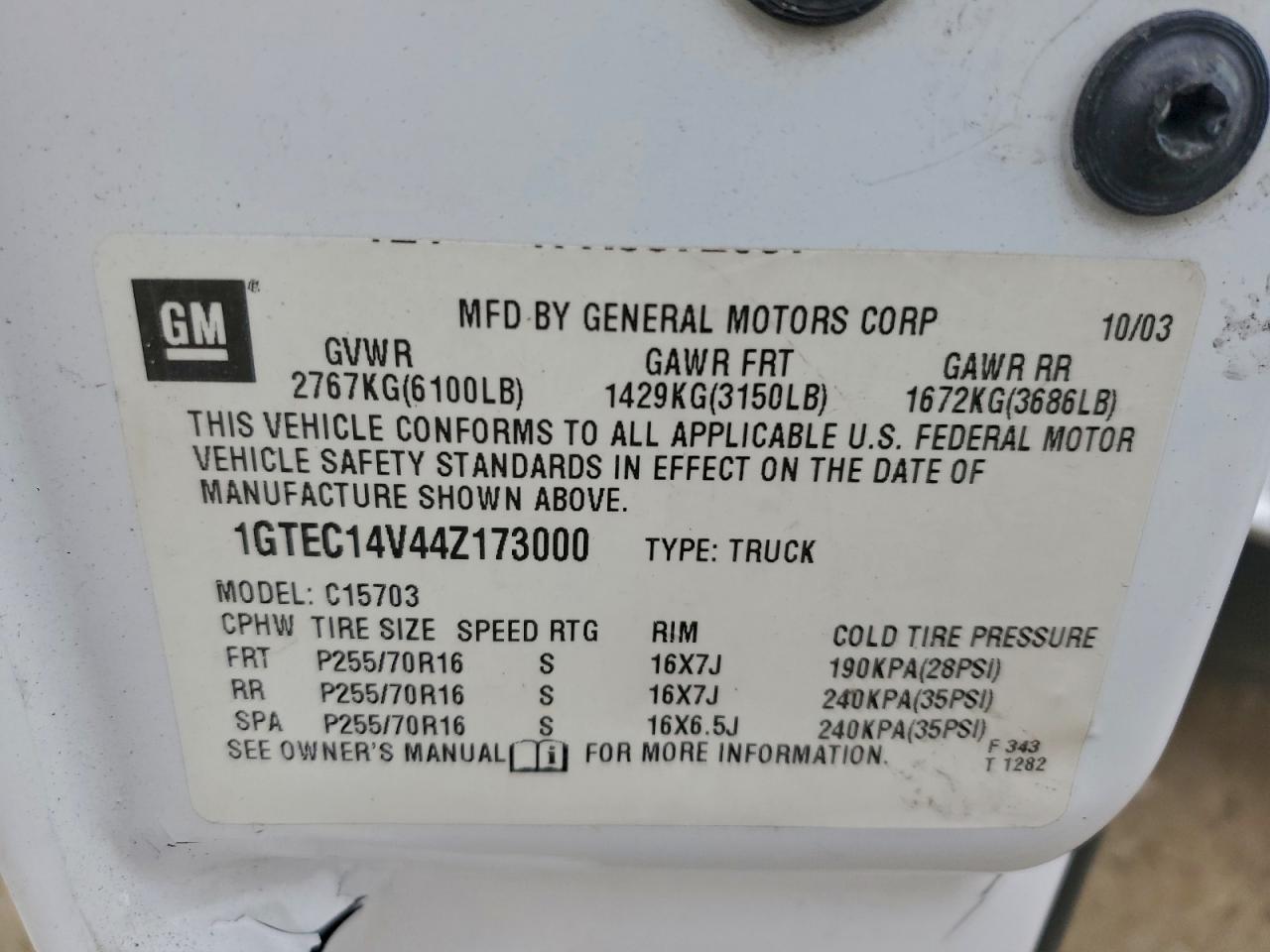 2004 GMC NEW SIERRA C1500 photo 13