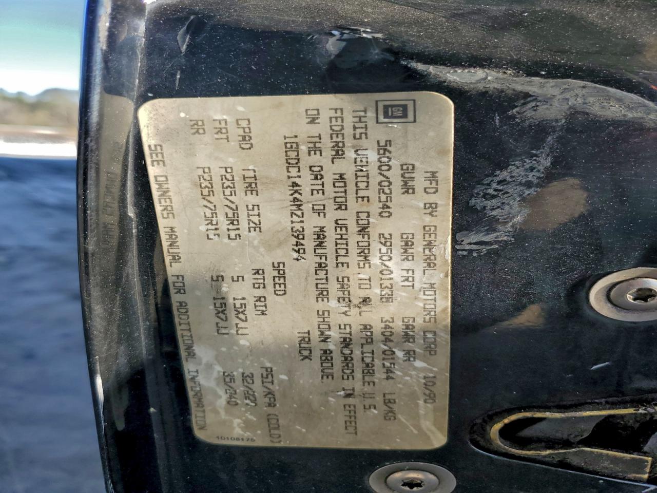 1991 CHEVROLET GMT-400 C1500 photo 12