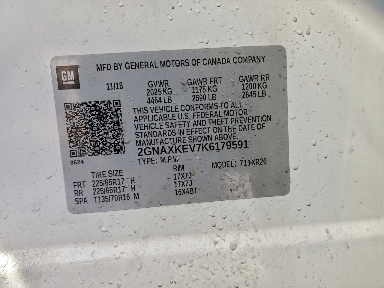 2019 CHEVROLET EQUINOX LT photo 13