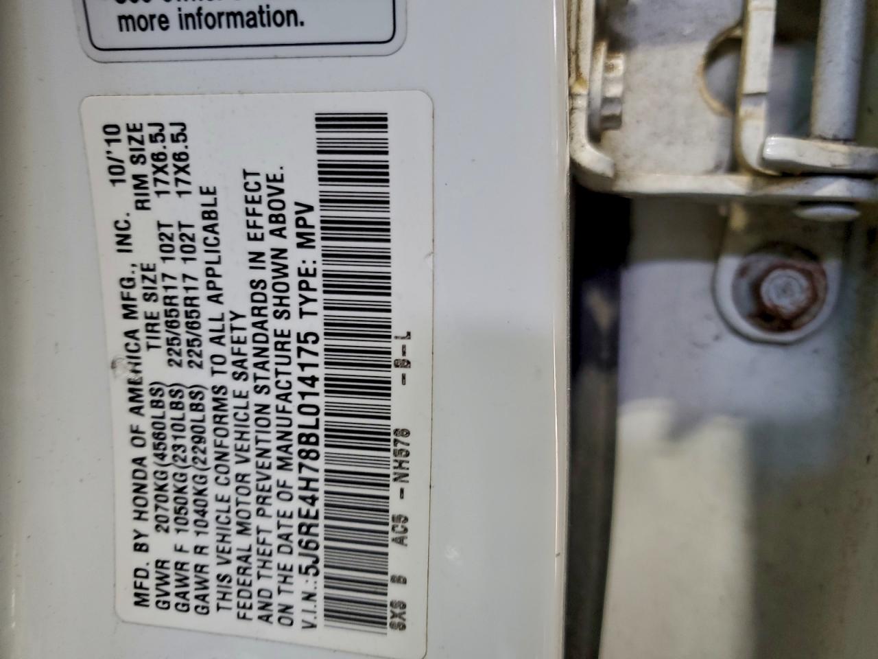 2011 HONDA CR-V EXL photo 13