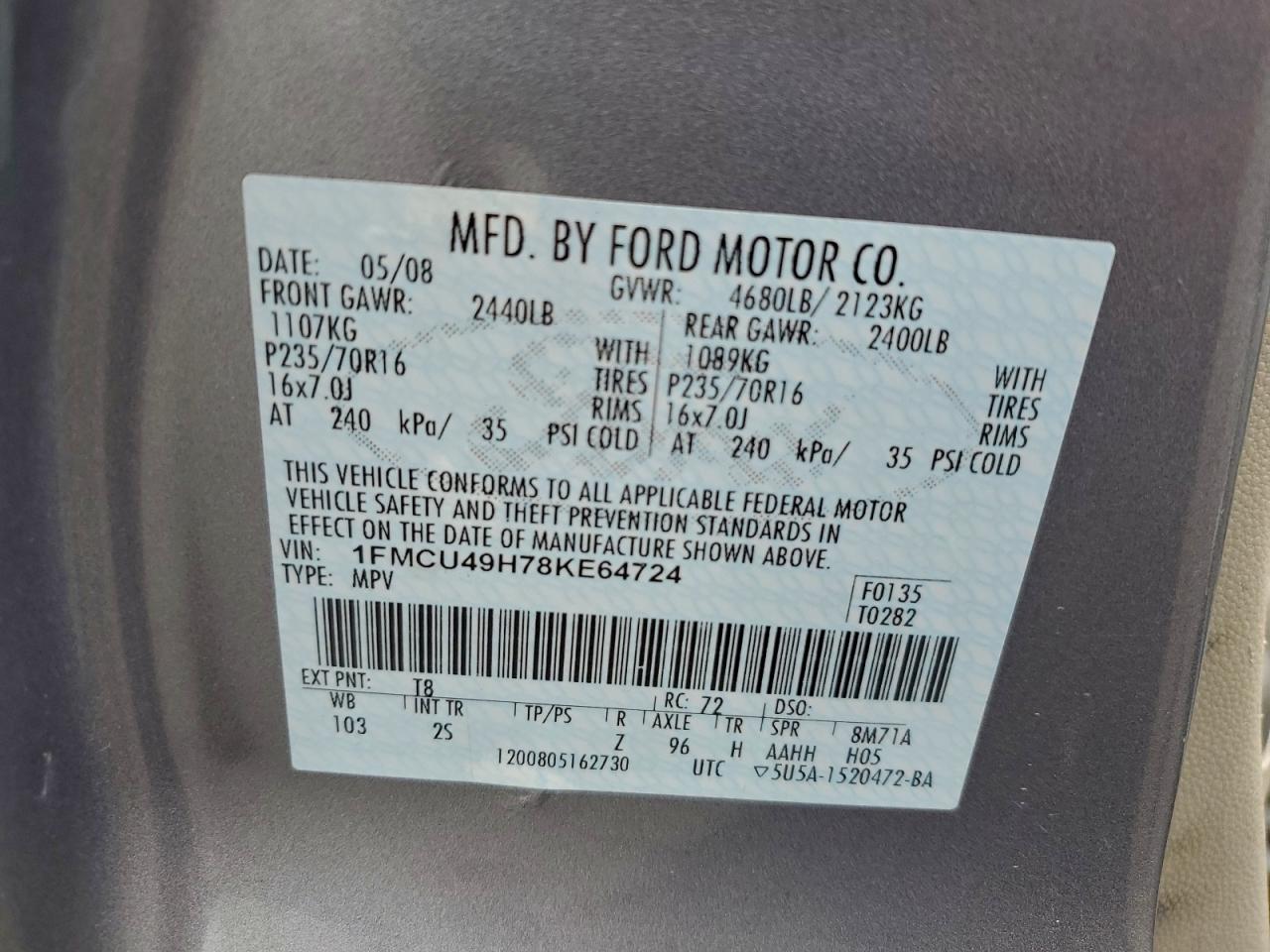 2008 FORD ESCAPE HEV photo 13