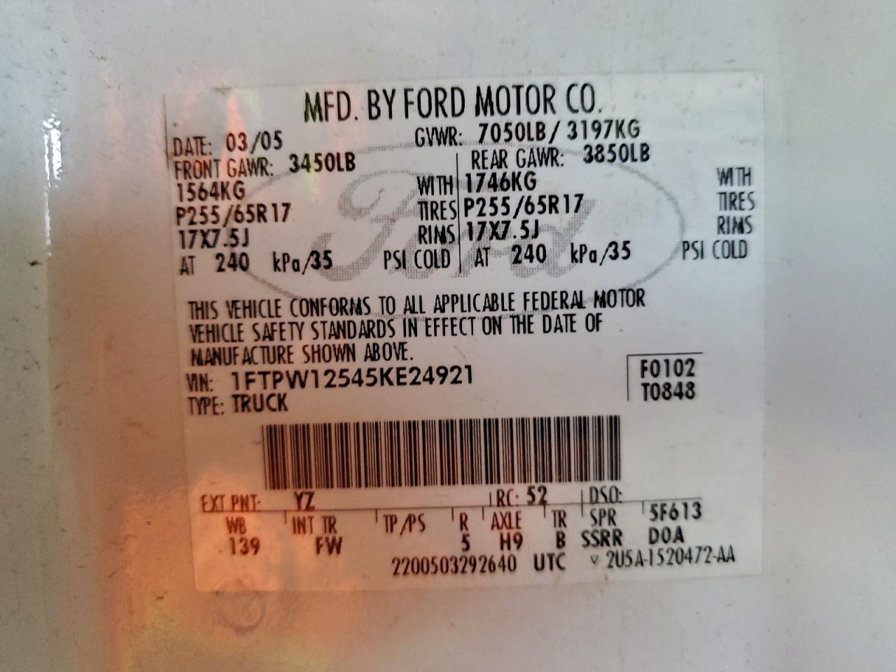 2005 FORD F150 SUPERCREW photo 12